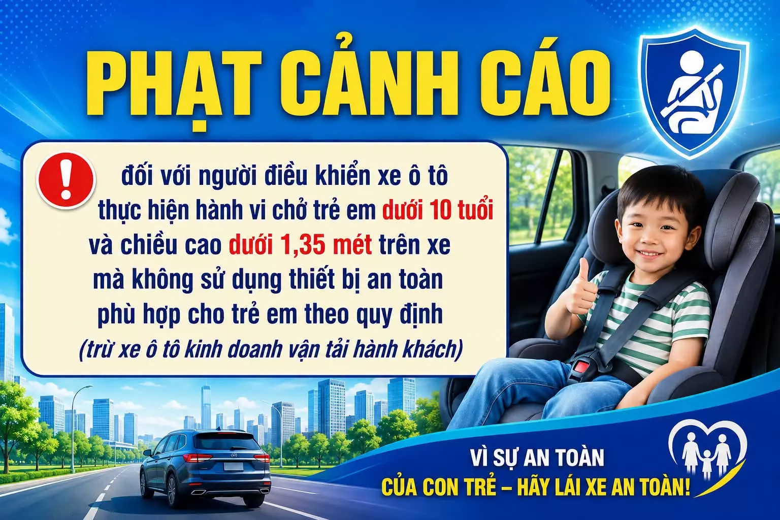 ghe-tre-em-4207 Thay đổi hình thức xử phạt hành vi không trang bị ghế an toàn cho trẻ em trên ô tô - Ảnh 1.