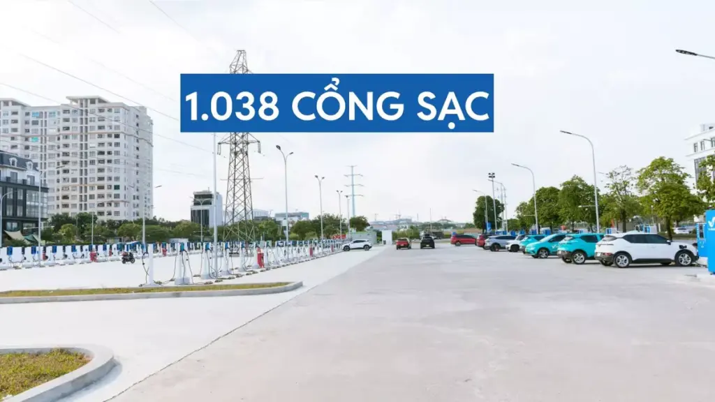 Trạm sạc ô tô điện VinFast lớn nhất Việt Nam chính thức đi vào vận hành, quy mô tới 1.038 cổng